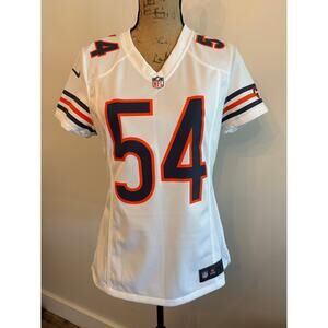 Brian Urlacher #54 Chicago Bears Women’s White Jersey Nike On Field Size Medium